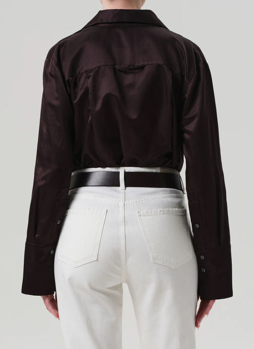 Camilia Satin Button Up Shirt by Citizens of Humanity at Andrews