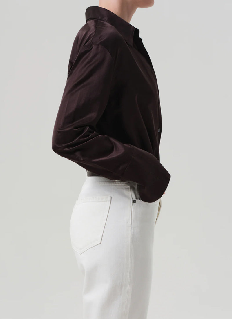 Camilia Satin Button Up Shirt by Citizens of Humanity at Andrews