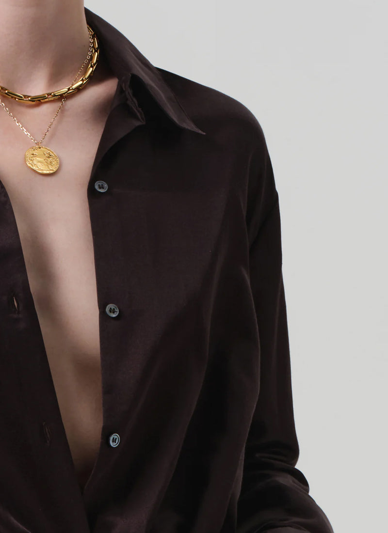 Camilia Satin Button Up Shirt by Citizens of Humanity at Andrews