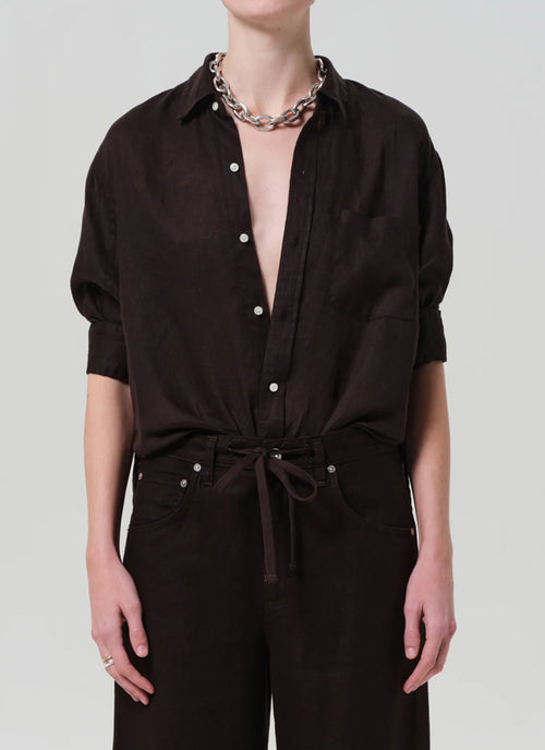 Citizens of Humanity Kayla Shrunken Linen Shirt