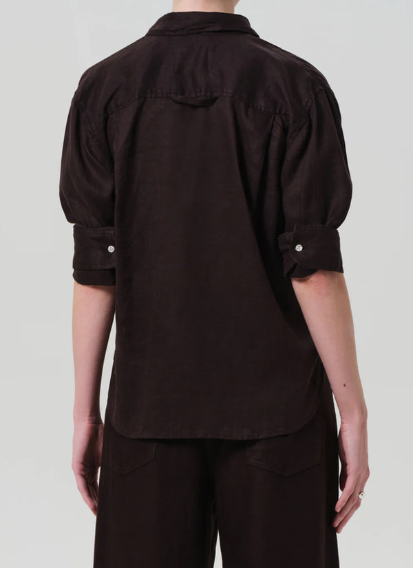 Citizens of Humanity Kayla Shrunken Linen Shirt