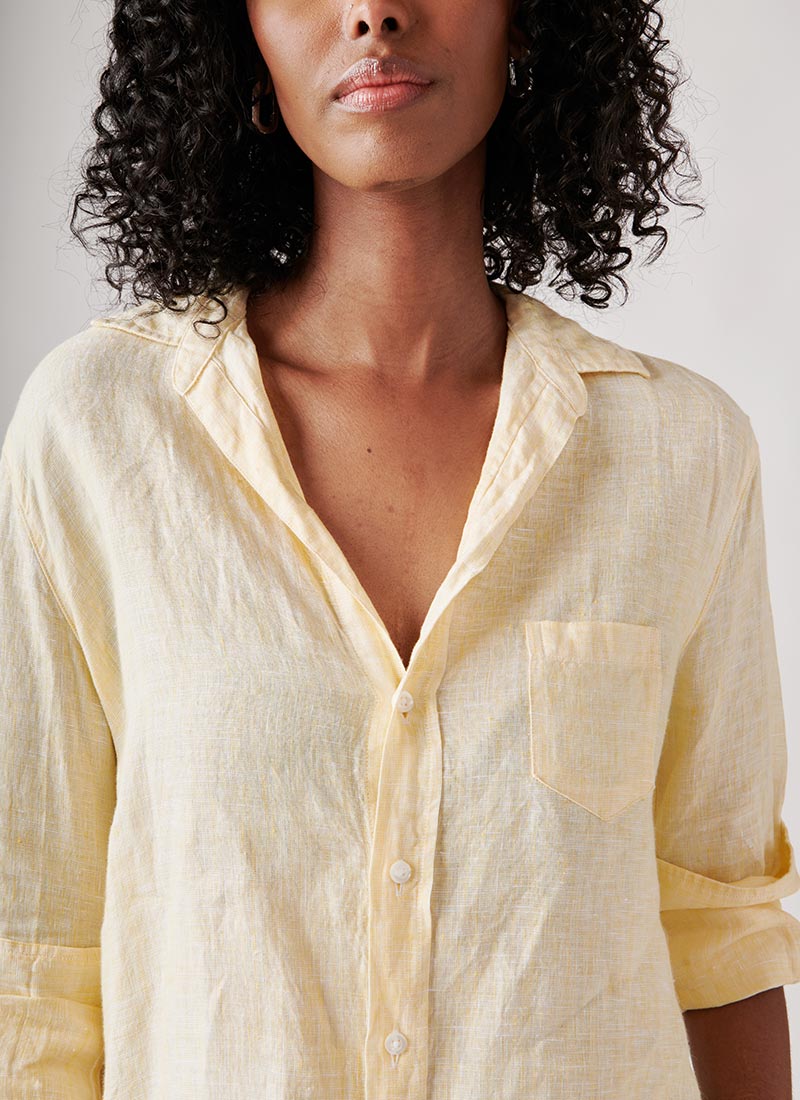 Frank & Eileen Eileen Yellow Linen Shirt