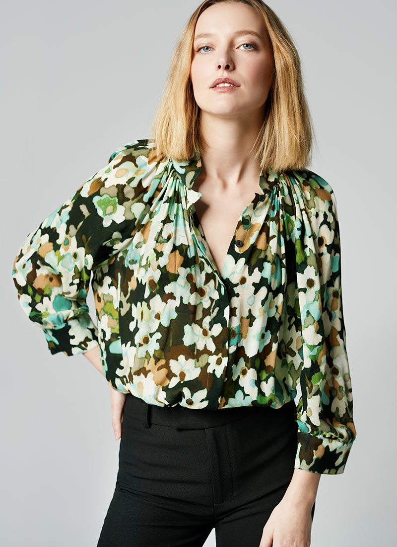 Smythe Viscose Gathered Blouse