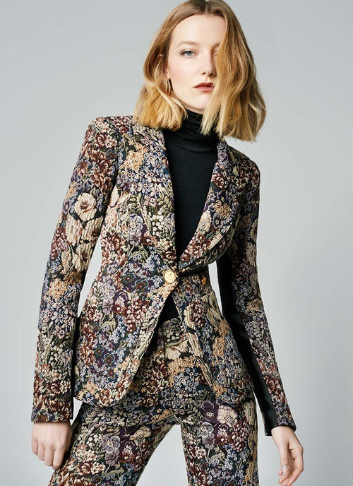 Smythe Patch Pocket Floral Blazer