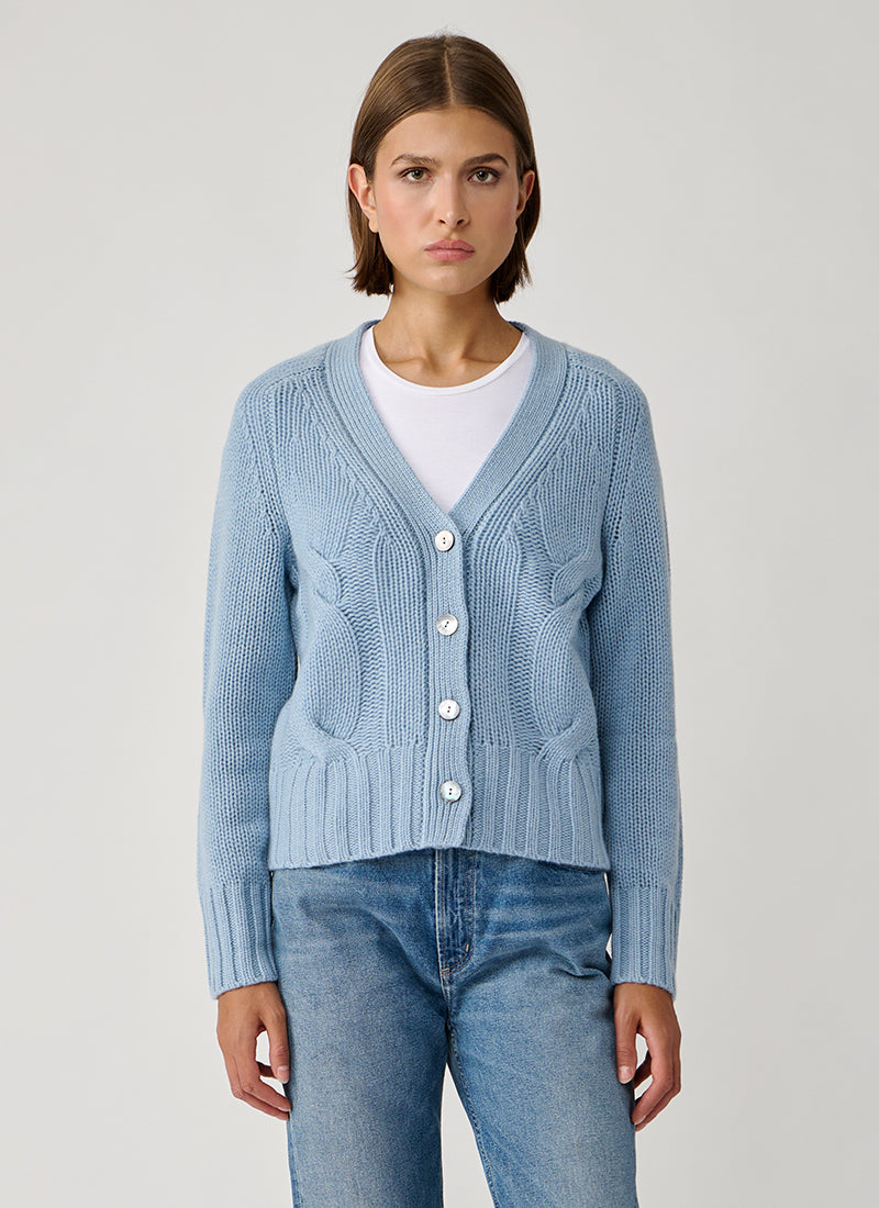 Cashmere Cable Cardigan by FTC at Andrews