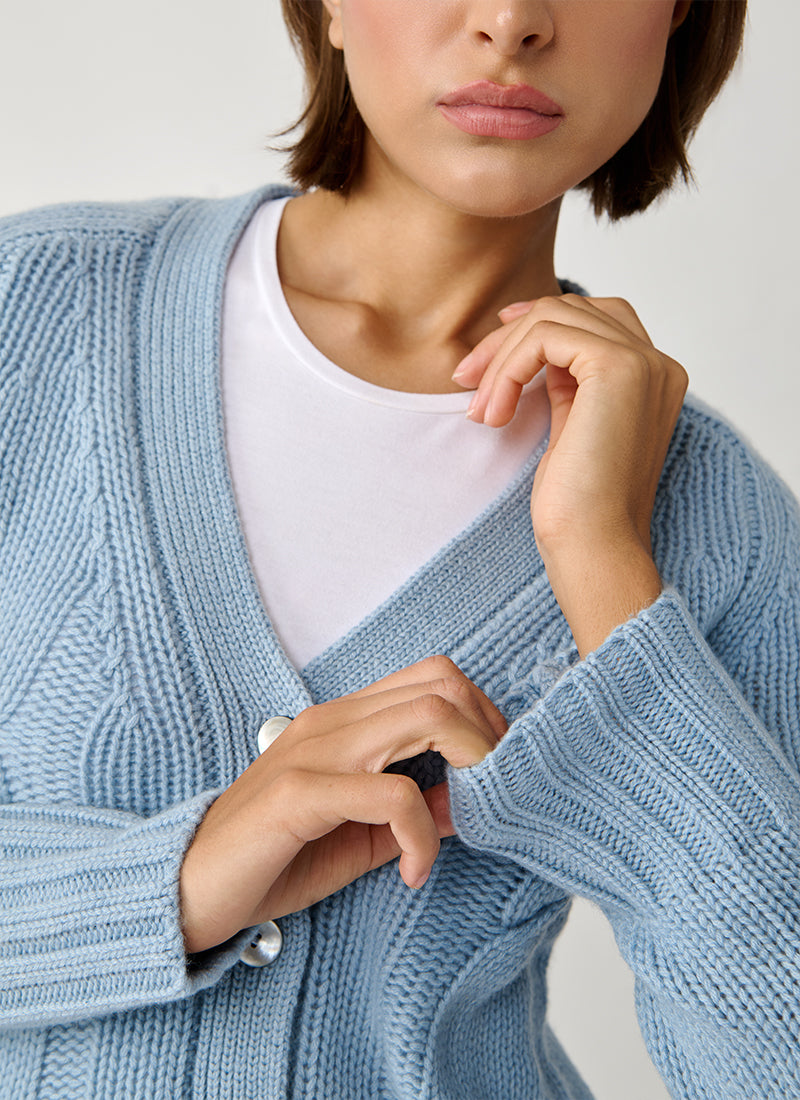 Cashmere Cable Cardigan by FTC at Andrews