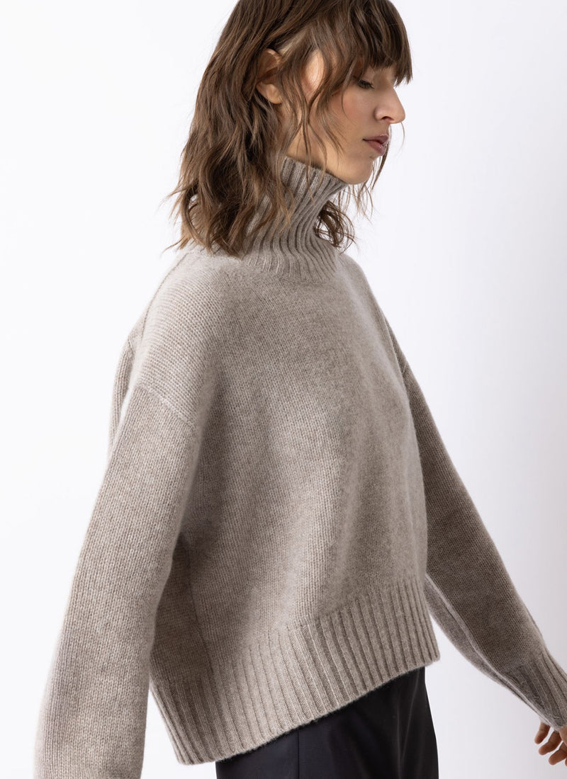 Cashmere Mock Neck Sweater
