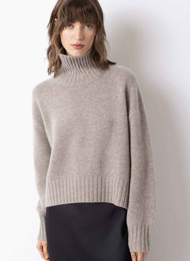 Cashmere Mock Neck Sweater