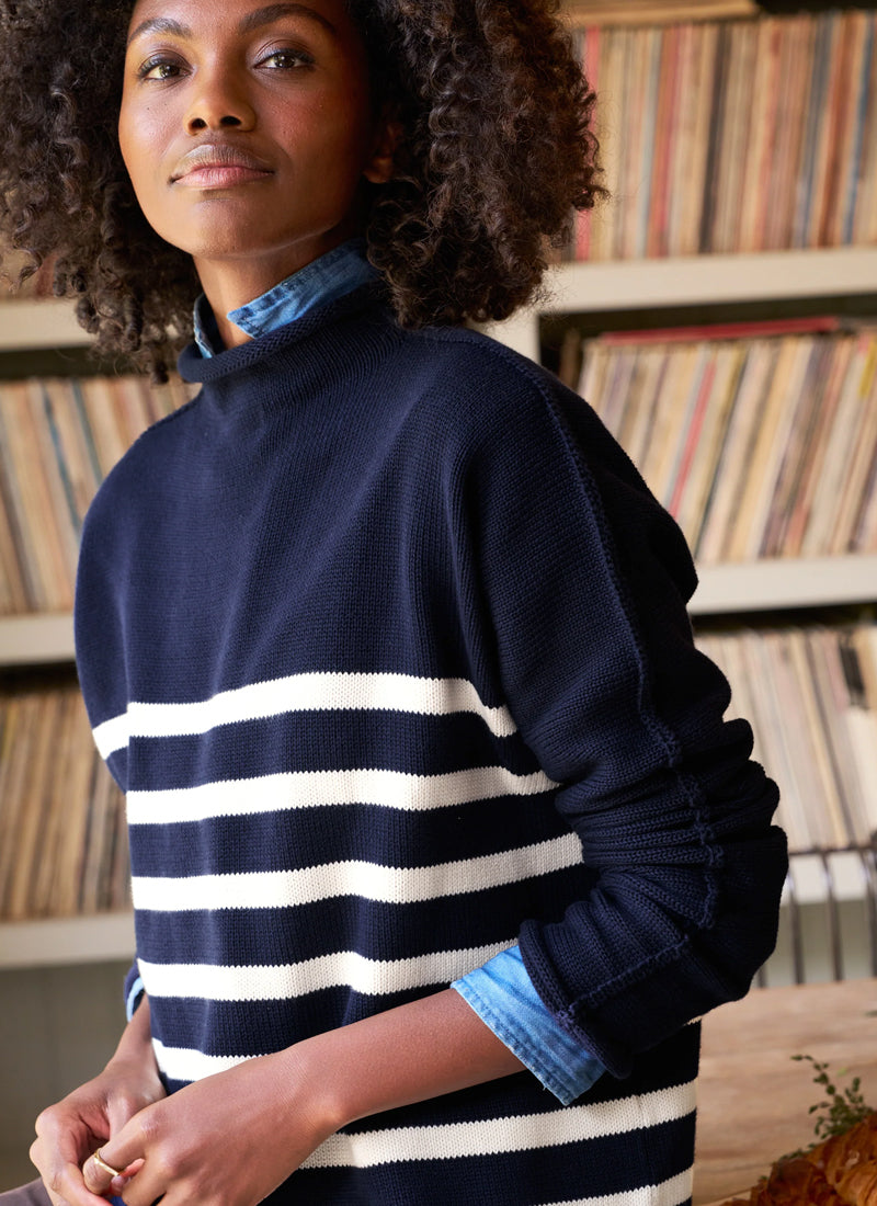 Frank & Eileen Monterey Rolled Funnel Neck Sweater
