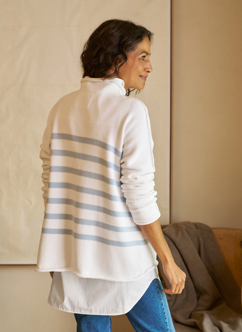 Monterey Rolled Funnel Neck Sweater by Frank & Eileen Andrews