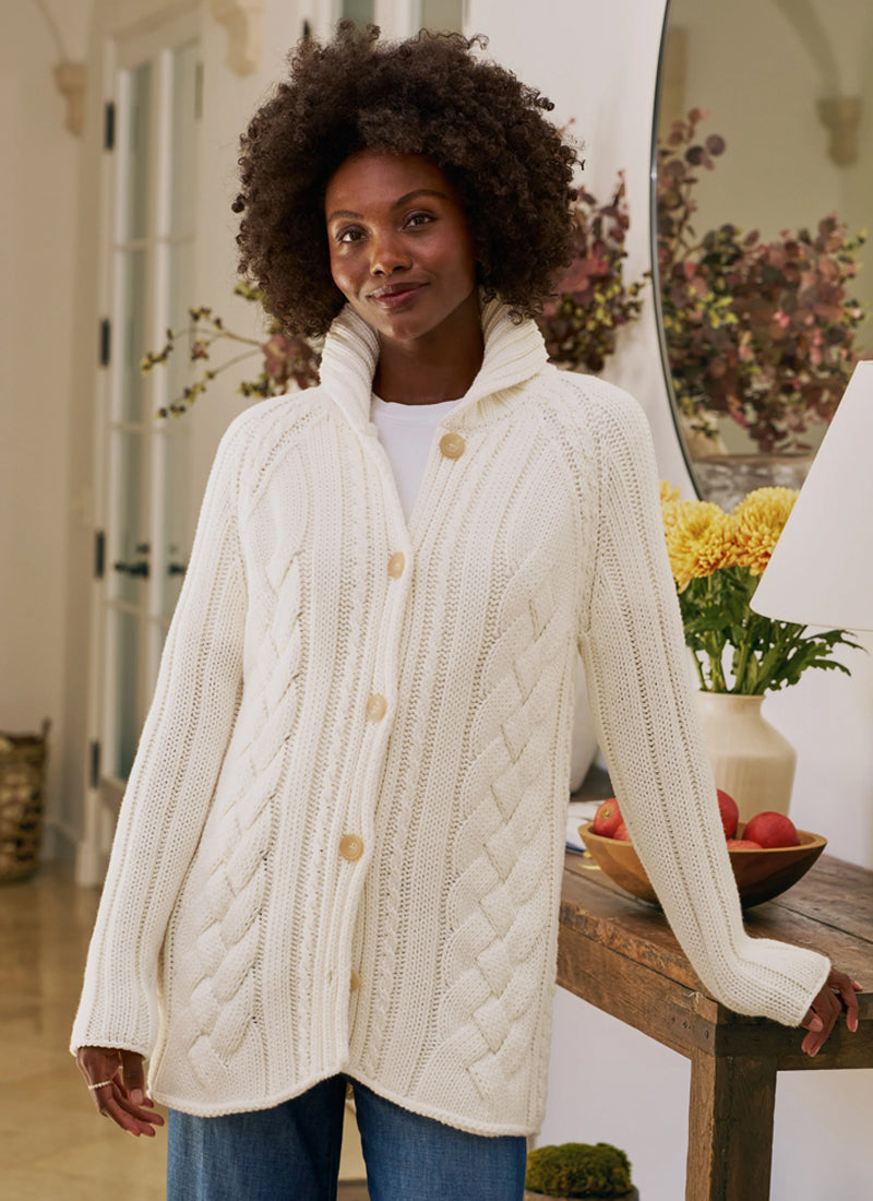 Frank & Eileen Cotswolds Cable Knit Cardigan