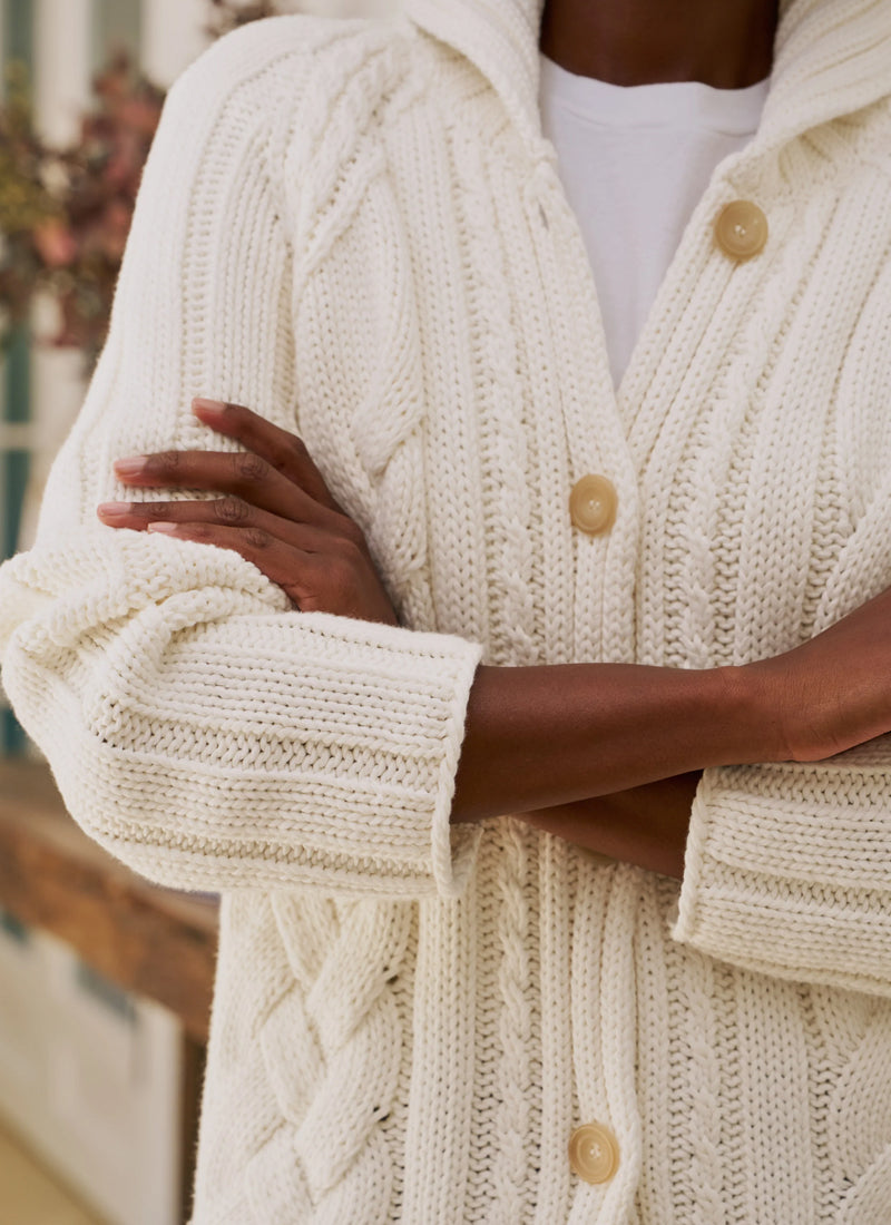 Cotswolds Cable Knit Cardigan by Frank & Eileen | Andrews