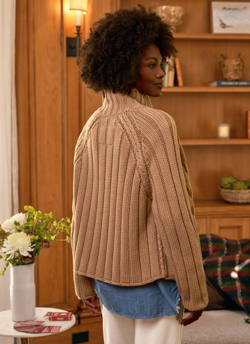 Mini Cotswolds Cropped Cable Knit Cardigan by Frank & Eileen | Andrews