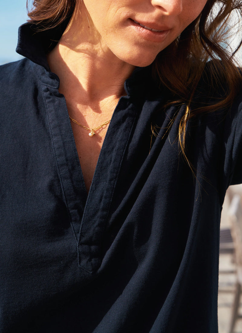 Frank & Eileen Emma Popover Henley Maxi Dress