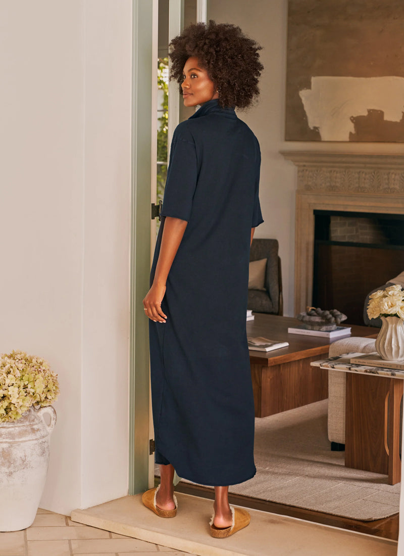 Frank & Eileen Emma Popover Henley Maxi Dress