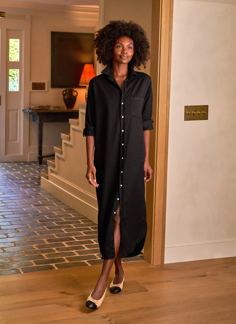 frank and eileen shirt dress Rory Black Famous Denim Shirtdress by Frank & Eileen