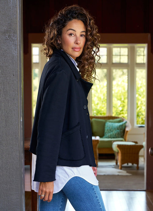 Frank & Eileen Mini Belfast Crop Peacoat