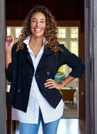 Frank & Eileen Mini Belfast Crop Peacoat