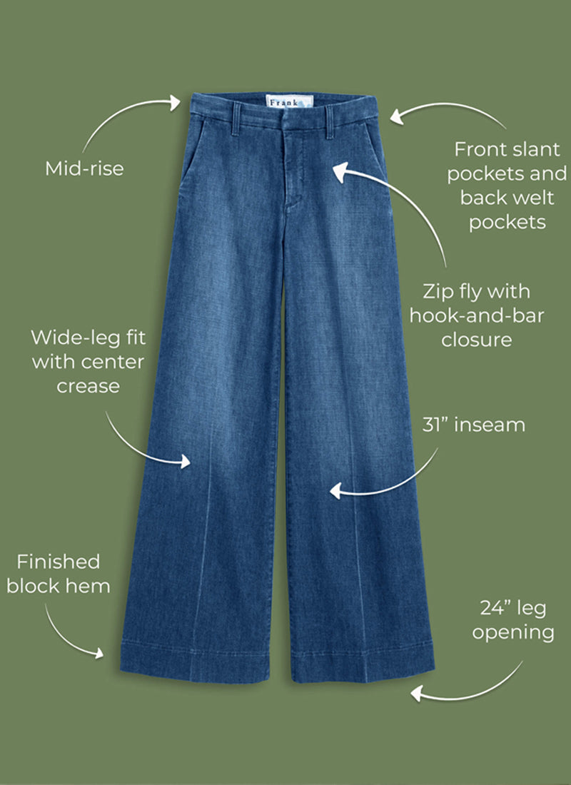 West Village Italian Wide Leg Jeans by Frank & Eileen at Andrews