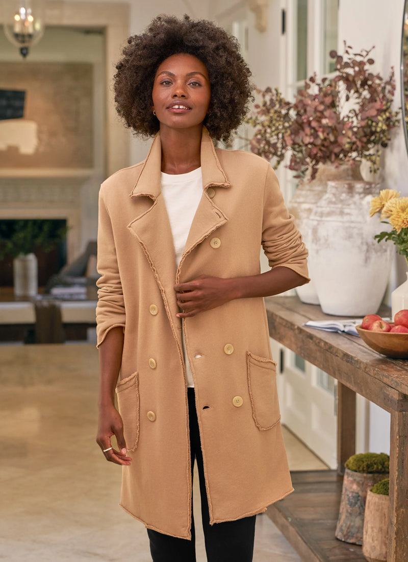  Triple Fleece Sweatshirt Trench Coat by Frank & Eileen at Andrews 