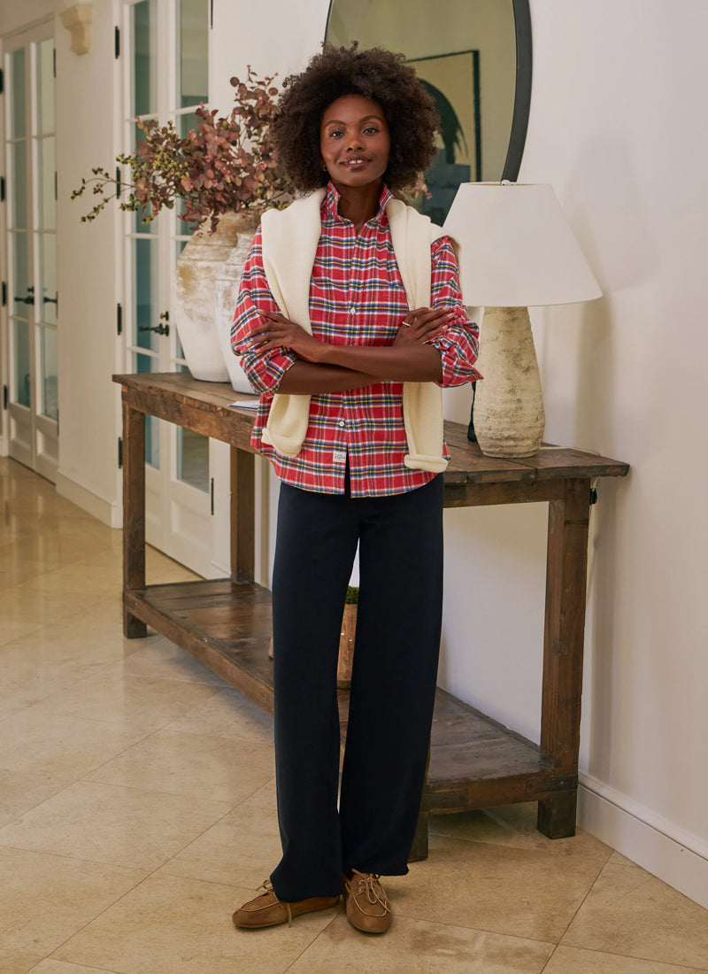 Eileen Plaid Relaxed Button Up by Frank & Eileen balances at Andrews