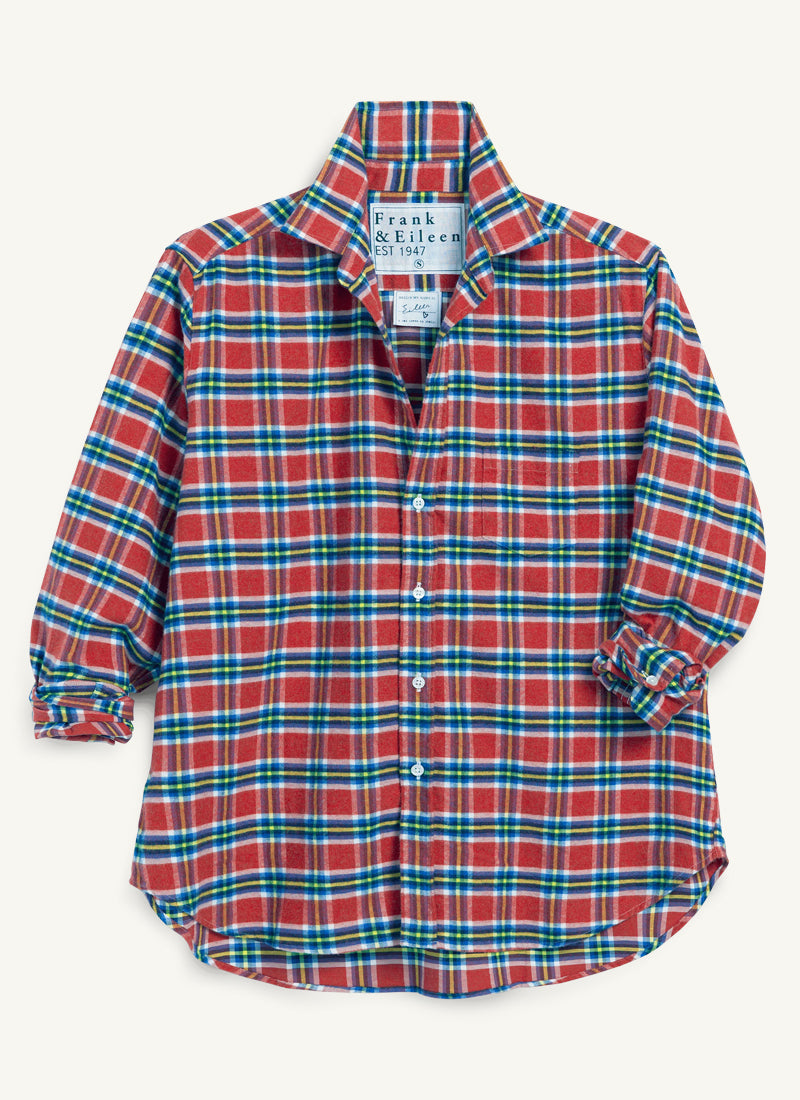 Eileen Plaid Relaxed Button Up by Frank & Eileen balances at Andrews