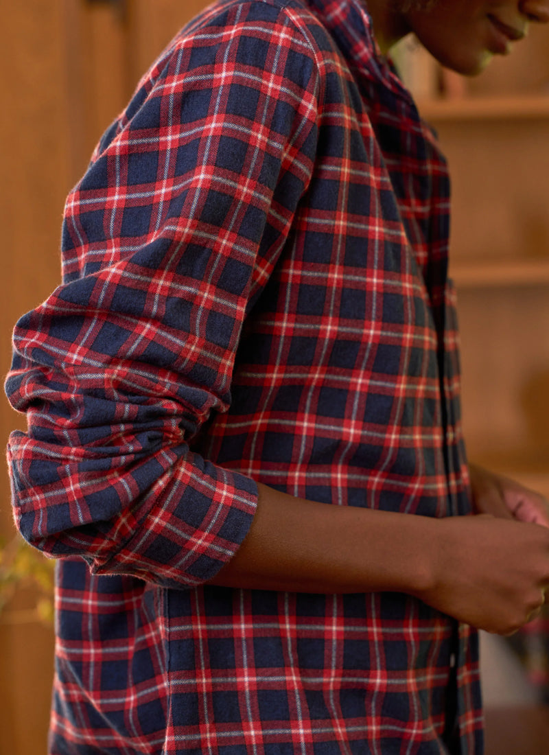  Eileen Plaid Relaxed Button Up by Frank & Eileen balances at Andrews 