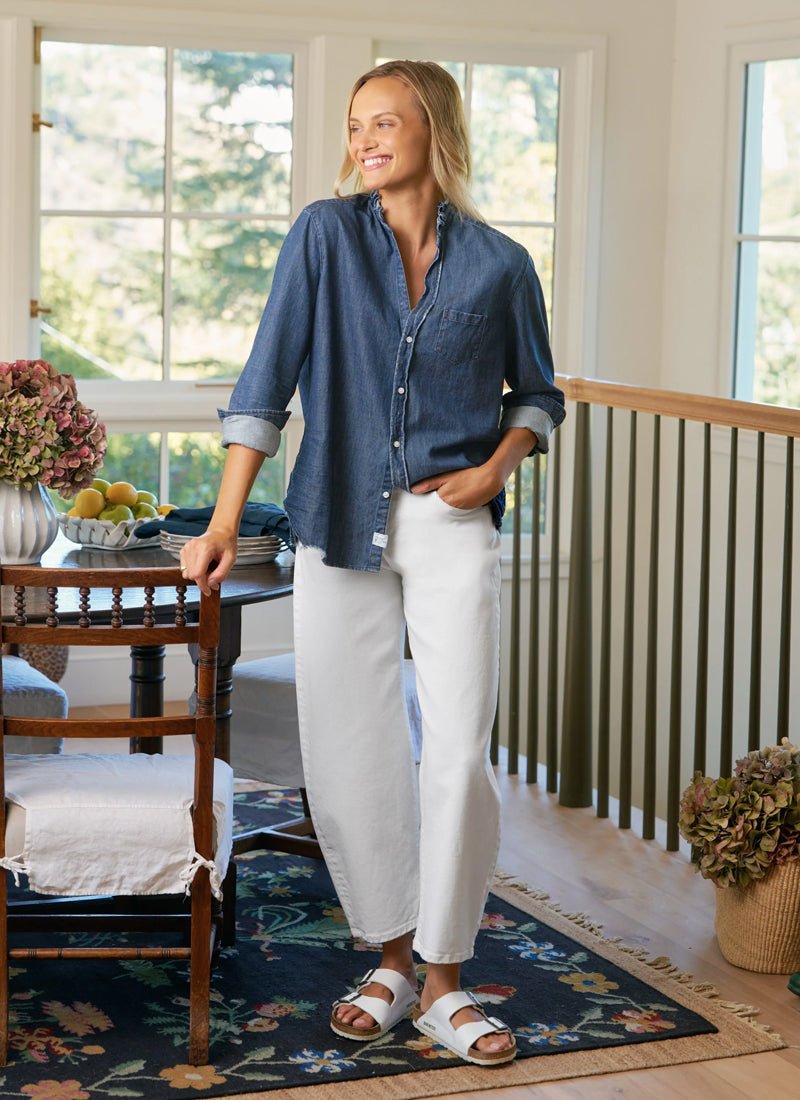 Eileen Ruffle Collar Button-Up Shirt by Frank & Eileen at Andrews