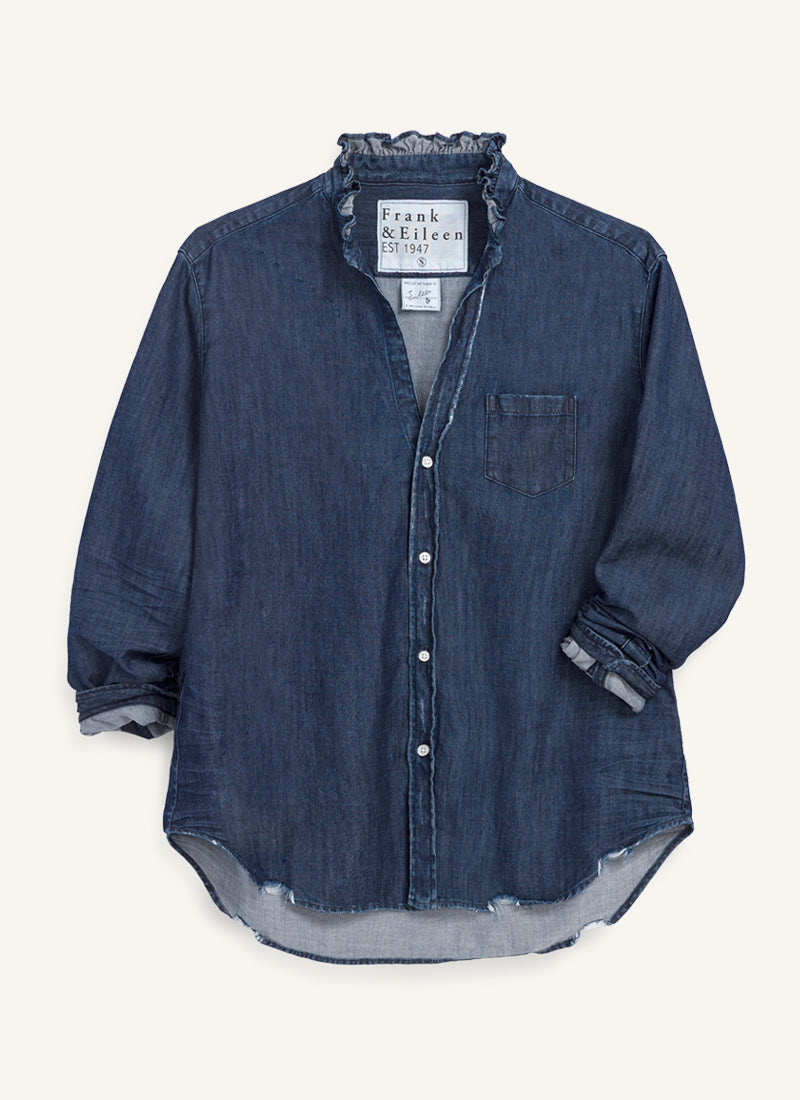 Frank & Eileen Eileen Ruffle Collar Button-Up Shirt