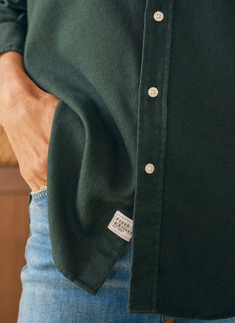 Eileen Relaxed Button Up Shirt Green by Frank & Eileen at Andrews