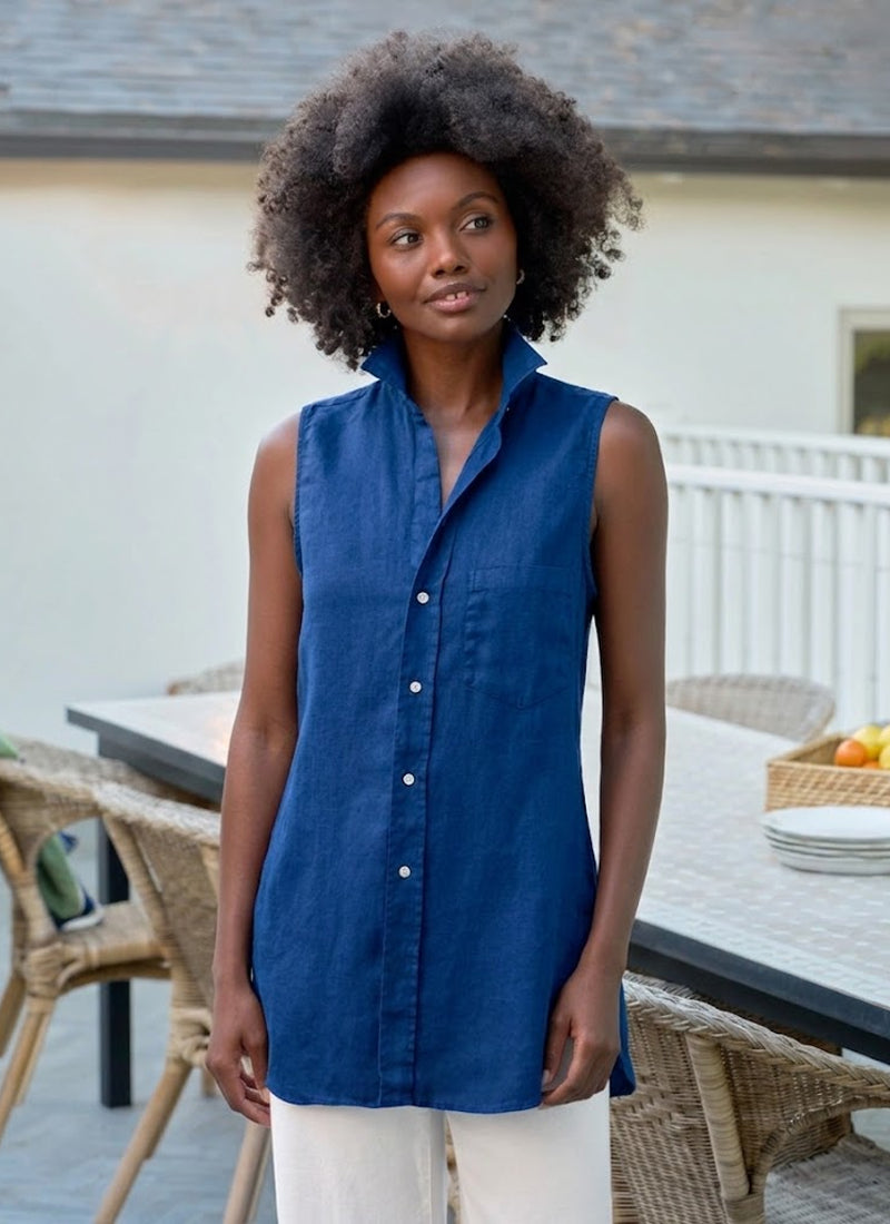 Frank & Eileen Finley Sleeveless Layering Button-Up Shirt