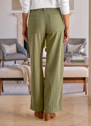 Frank & Eileen Limerick Wide-Leg Utility Pant