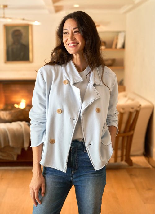 Frank & Eileen Mini Belfast Crop Peacoat