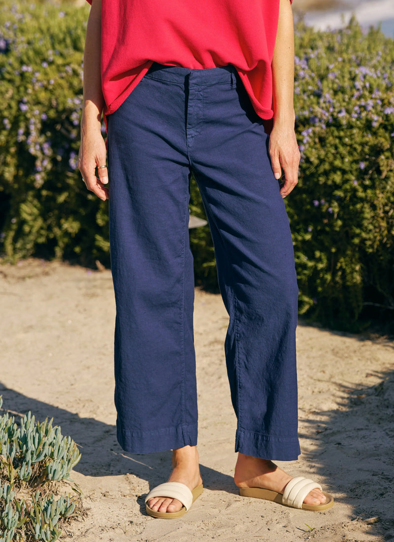 Frank & Eileen Wexford Wide-Leg Linen Pant