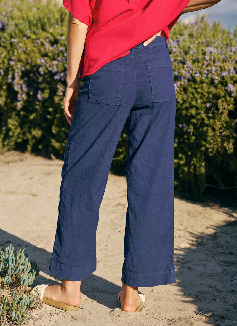 Frank & Eileen Wexford Wide-Leg Linen Pant