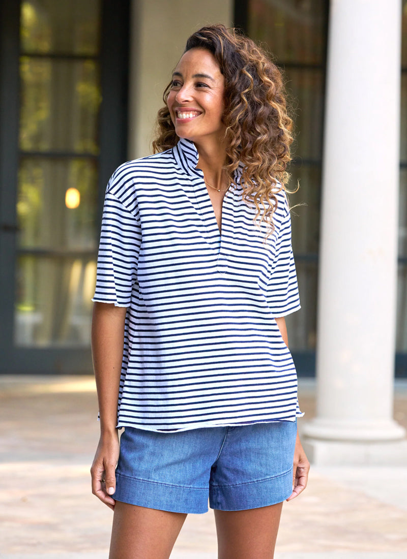 Frank & Eileen Patty Jersey Short Sleeve Popover