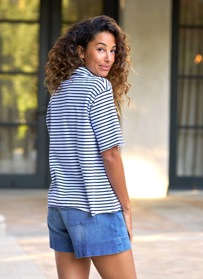 Frank & Eileen Patty Jersey Short Sleeve Popover