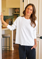 Quinn Long Sleeve Crewneck Tee by Frank & Eileen at Andrews
