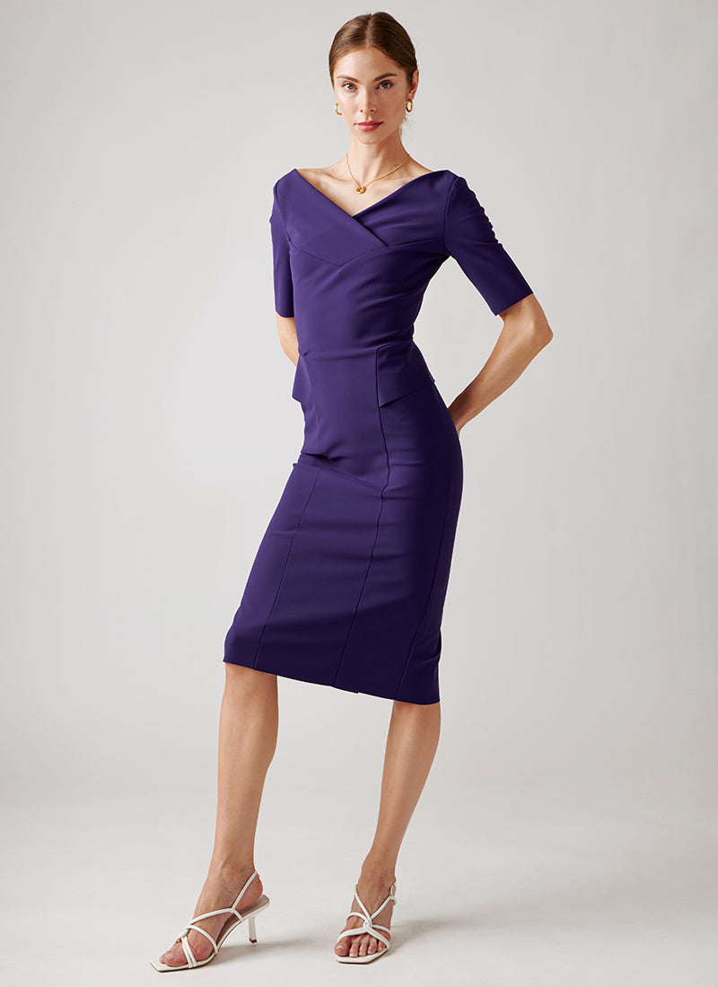 Greta Consantine Bahar V-Neck Midi Dress