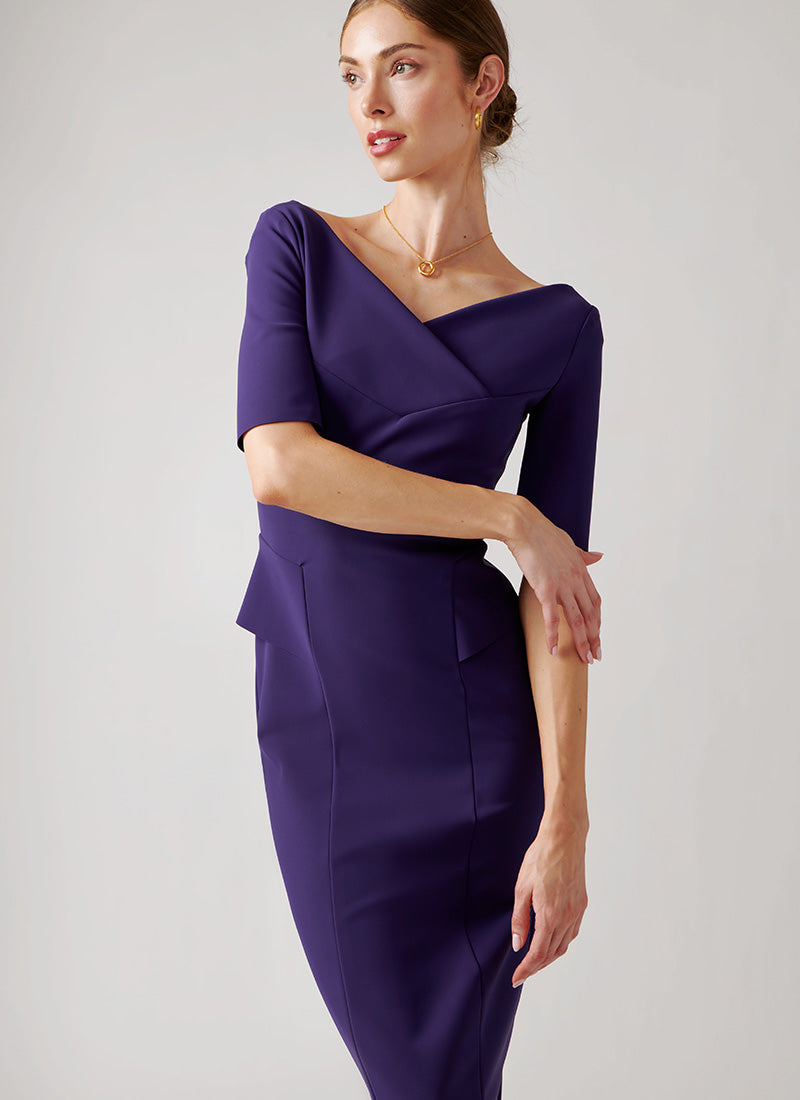 Greta Consantine Bahar V-Neck Midi Dress