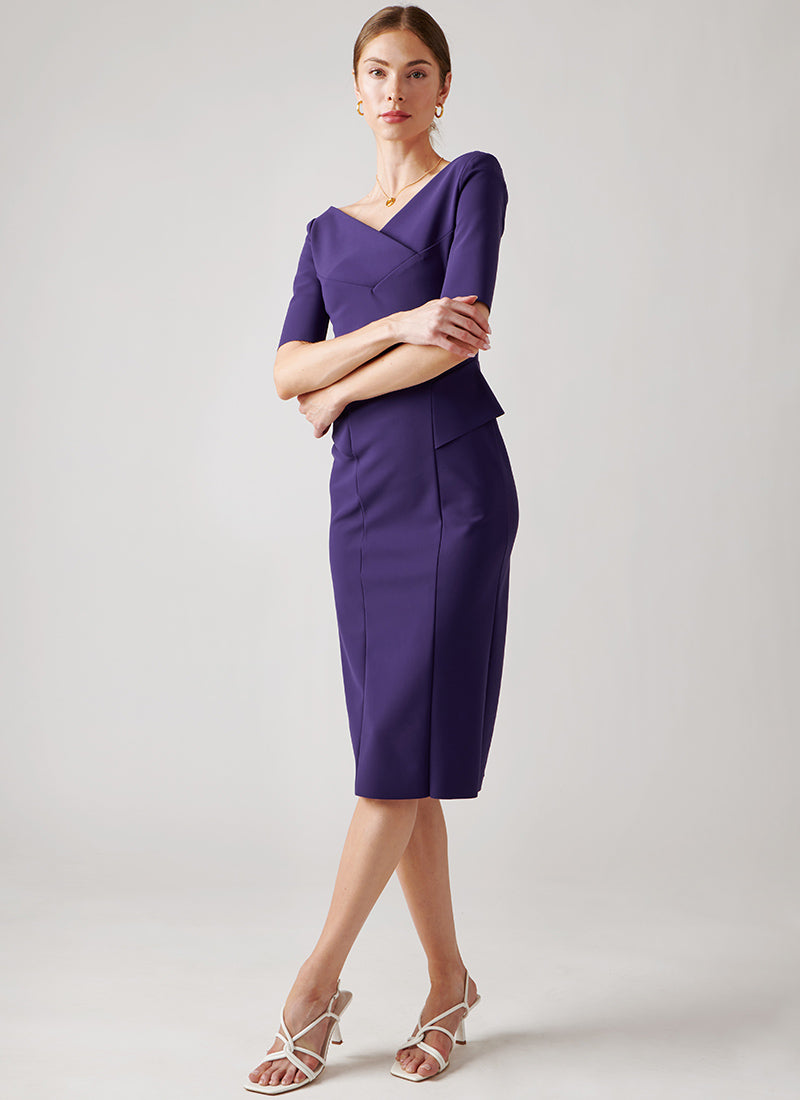Greta Consantine Bahar V-Neck Midi Dress