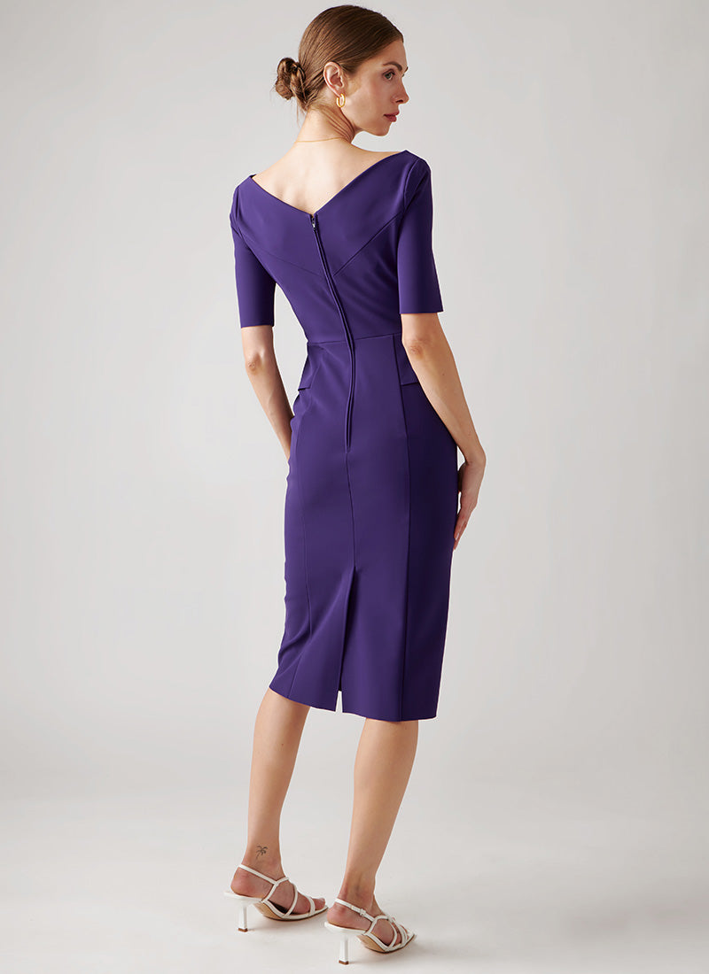 Greta Consantine Bahar V-Neck Midi Dress