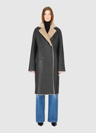  Elle Silky Nappa Iron Double Breasted Coat by Hiso at Andrews 