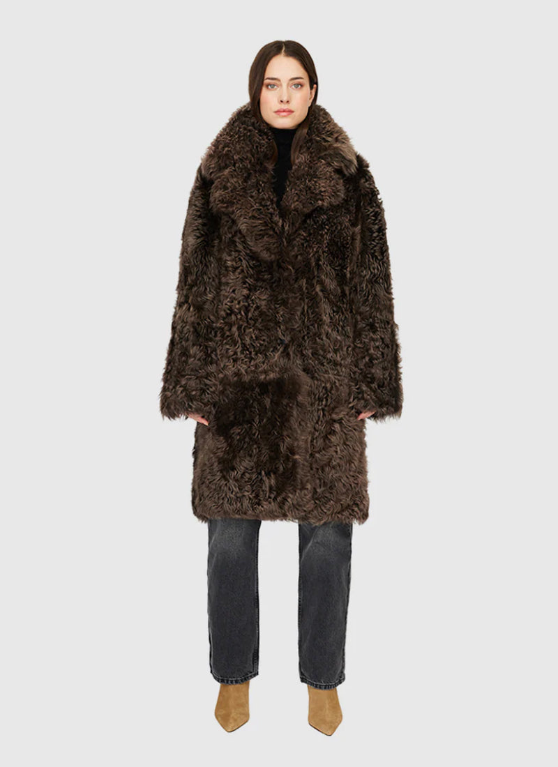 Joy Curly Toscana Reversible Coat by Hiso at Andrews