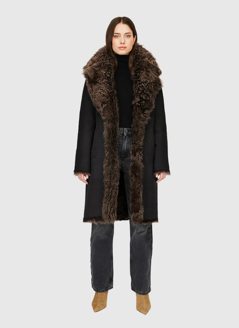 Joy Curly Toscana Reversible Coat by Hiso at Andrews