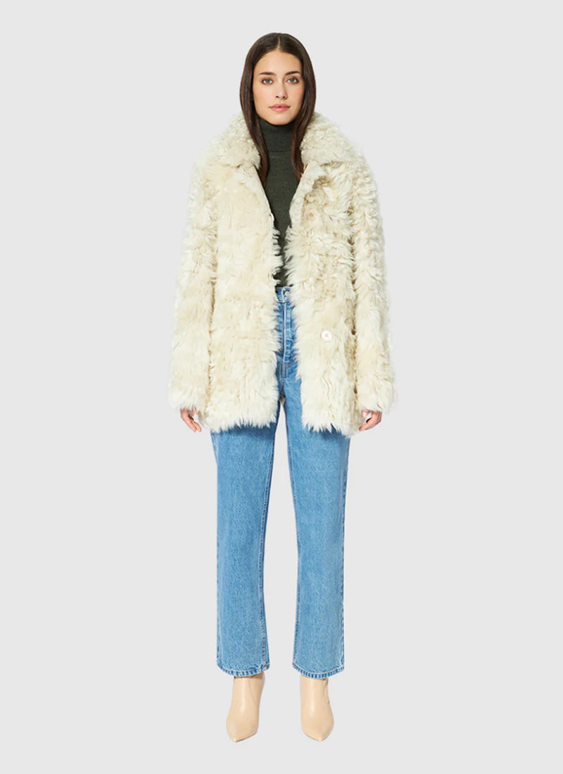  Milkyway Nappa Curly Reversible Jacket by Hiso at Andrews 