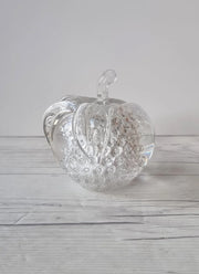Haute Curature Fare Marcolin for FM Konstglas, Pure Silver Bullicante Art Crystal Apple, Sweden, 1960s
