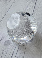 Haute Curature Fare Marcolin for FM Konstglas, Pure Silver Bullicante Art Crystal Apple, Sweden, 1960s