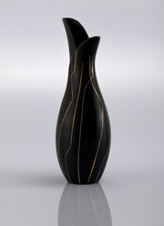 Haute Curature Lillemor Mannerheim for Gefle Keramik, Dixie, Mangania Series Sculptural Flask Vase, 1957