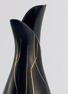 Haute Curature Lillemor Mannerheim for Gefle Keramik, Dixie, Mangania Series Sculptural Flask Vase, 1957